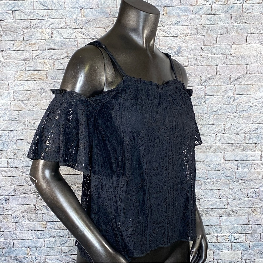 Love Fire Lacy Tunic Style Blouse NWT Size XS Adjustable - Picture 3 of 9
